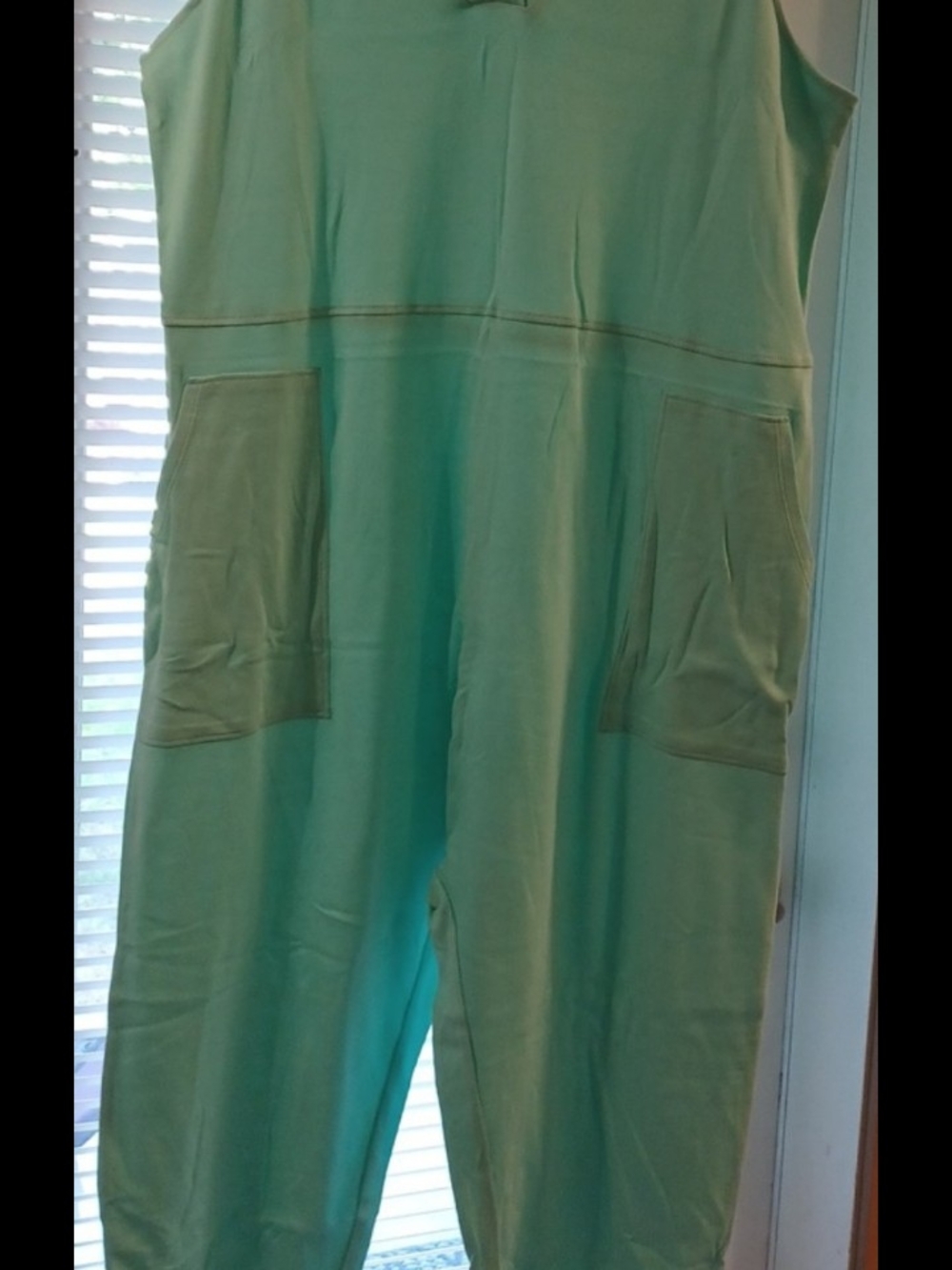 New Mint Women's Sleeveless Jumpsuit with Front Patch Pockets